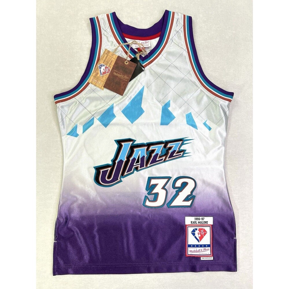 Mitchell & Ness 75th Swingman Karl Malone Utah Jazz 96-97 Jersey Mens Small New